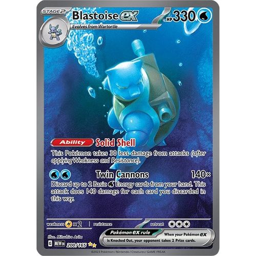 Blastoise ex (200/165) [SV: Scarlet & Violet 151] - PokéBox Australia