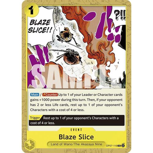 Blaze Slice (Reprint) (OP07 - 116) [Starter Deck 28: GREEN/YELLOW Yamato] - PokéBox Australia