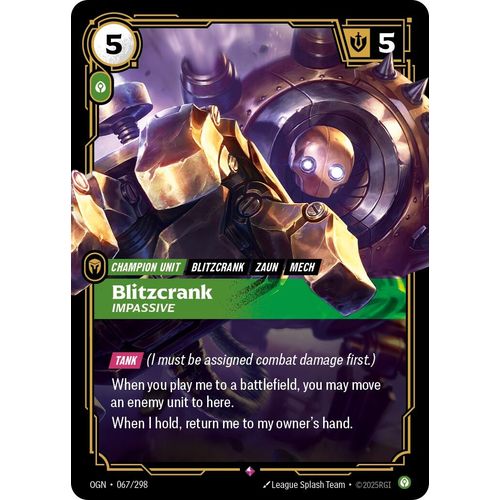 Blitzcrank - Impassive (067/298) (Origins) - PokéBox Australia