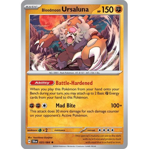 Bloodmoon Ursaluna (025/064) [SV: Shrouded Fable] - PokéBox Australia