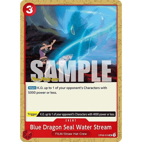 Blue Dragon Seal Water Stream (OP06 - 019) [Wings of the Captain Pre - Release Cards] - PokéBox Australia