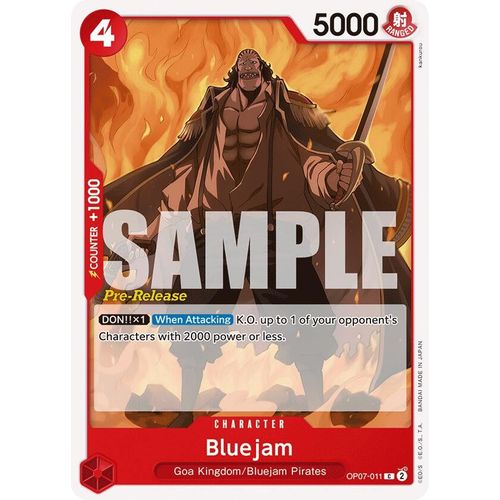 Bluejam (OP07 - 011) [500 Years in the Future Pre - Release Cards] - PokéBox Australia