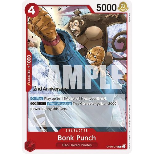 Bonk Punch (OP09 - 010) [Emperors in the New World: 2nd Anniversary Tournament Cards] - PokéBox Australia