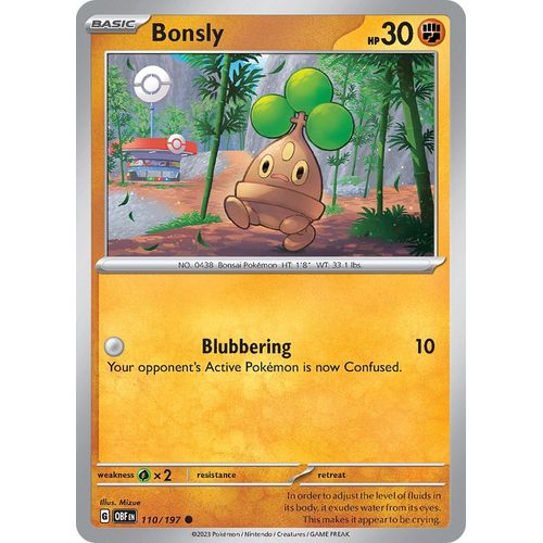 Bonsly (110/197) [SV03: Obsidian Flames] - PokéBox Australia