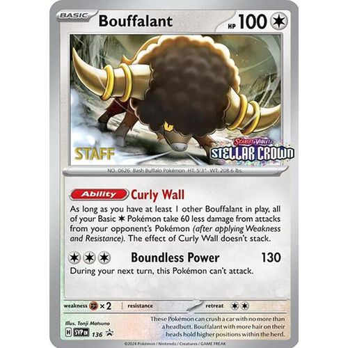 Bouffalant - 136 (Prerelease) [Staff] (136) (SV: Scarlet & Violet Promo Cards) - PokéBox Australia