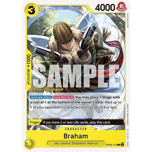 Braham (OP06 - 111) [Wings of the Captain Pre - Release Cards] - PokéBox Australia