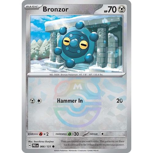 Bronzor (Master Ball Pattern) (066/131) [SV: Prismatic Evolutions] - PokéBox Australia