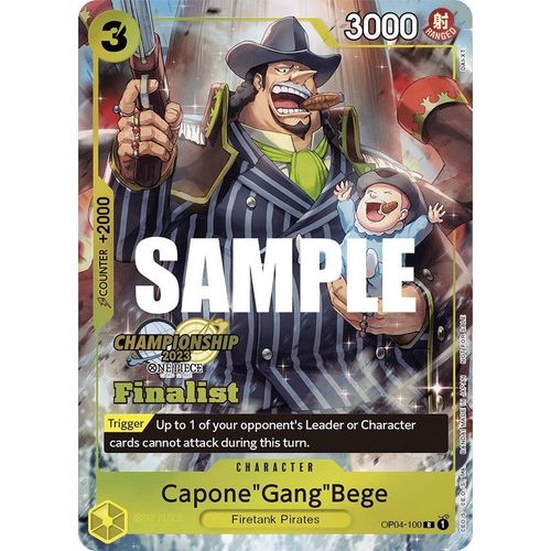 Capone"Gang"Bege (CS 2023 Top Players Pack) [Finalist] (OP04 - 100) [One Piece Promotion Cards] - PokéBox Australia