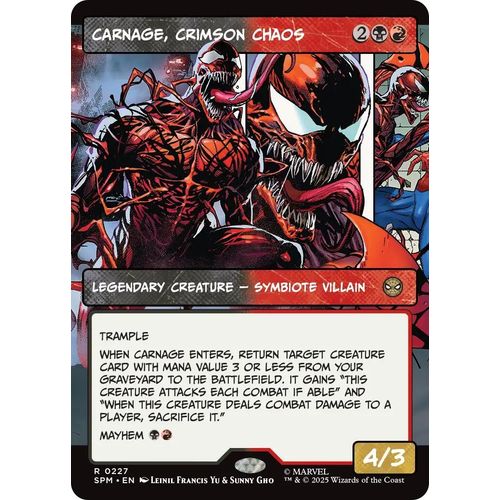 Carnage, Crimson Chaos (Borderless) (227) (Marvel's Spider - Man) - PokéBox Australia
