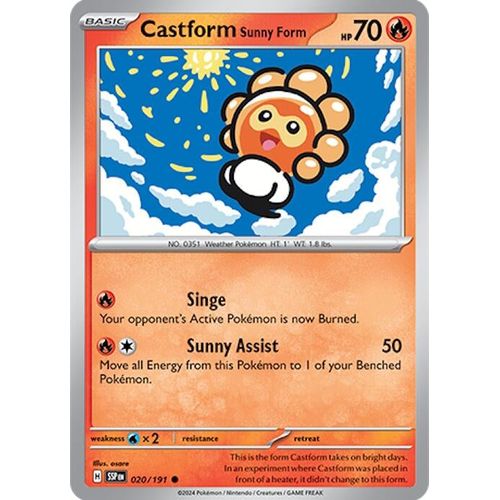 Castform Sunny Form (020/191) [SV08: Surging Sparks] - PokéBox Australia