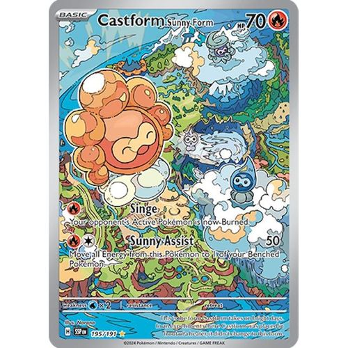 Castform Sunny Form (195/191) [SV08: Surging Sparks] - PokéBox Australia