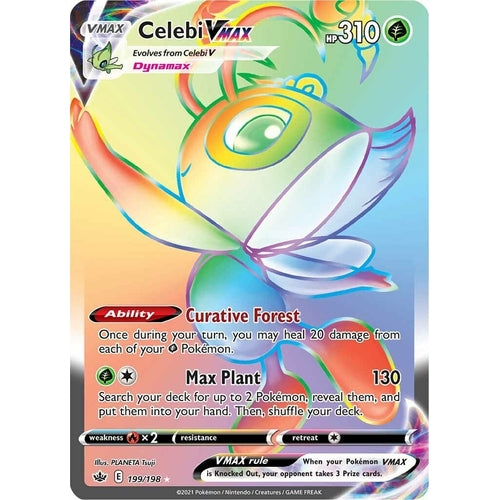 Celebi VMAX (Secret) (199/198) (SWSH06: Chilling Reign) - PokéBox Australia