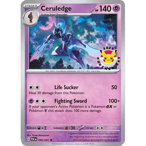 Ceruledge - 040/091 (Pokemon Day 2024) (Cosmos Holo) (040/091) (Miscellaneous Cards & Products) (MCAP) - PokéBox Australia