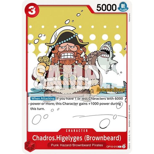 Chadros.Higelyges (Brownbeard) (OP10 - 010) [Royal Blood Release Event Cards] - PokéBox Australia