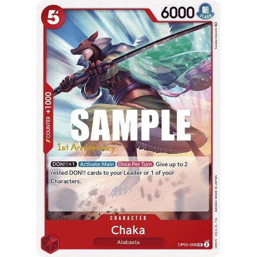 Chaka (OP05 - 008) [Awakening of the New Era: 1st Anniversary Tournament Cards] - PokéBox Australia