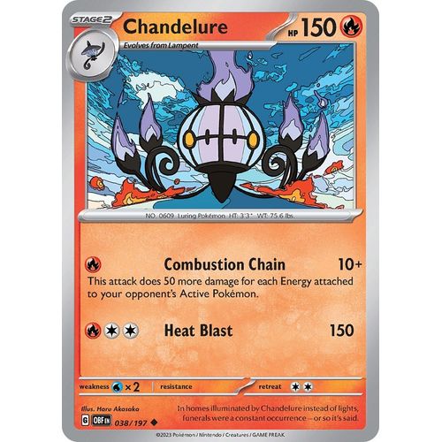 Chandelure (038/197) [SV03: Obsidian Flames] - PokéBox Australia