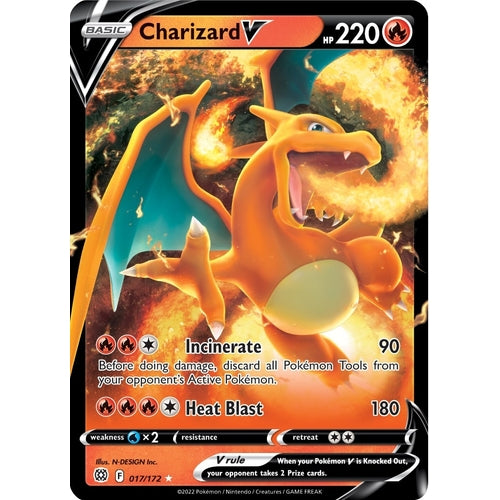 Charizard V (017/172) (SWSH09: Brilliant Stars) - PokéBox Australia
