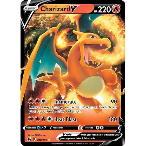 Charizard V (018/159) (Crown Zenith) - PokéBox Australia