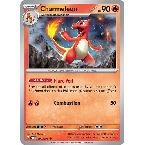 Charmeleon (008/091) [SV: Paldean Fates] - PokéBox Australia