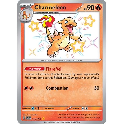 Charmeleon (110/091) [SV: Paldean Fates] - PokéBox Australia