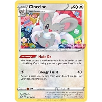 Cinccino - SWSH009 (Prerelease) [Staff] (SWSH009) (SWSH: Sword & Shield Promo Cards) - PokéBox Australia