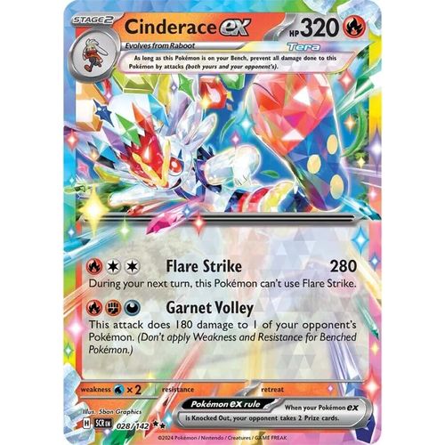 Cinderace ex (028/142) [SV07: Stellar Crown] - PokéBox Australia