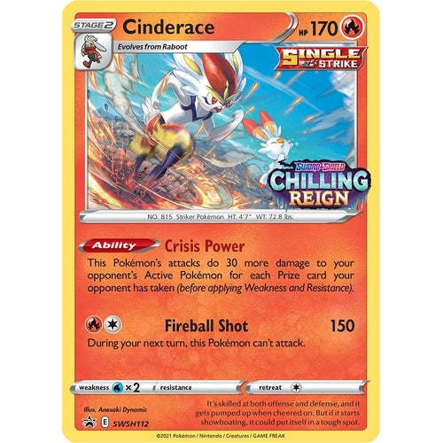 Cinderace - SWSH112 (Prerelease) (SWSH112) (SWSH: Sword & Shield Promo Cards) - PokéBox Australia