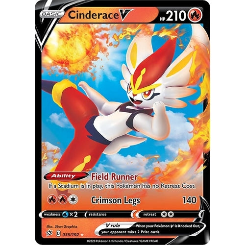 Cinderace V (035/192) (SWSH02: Rebel Clash) - PokéBox Australia