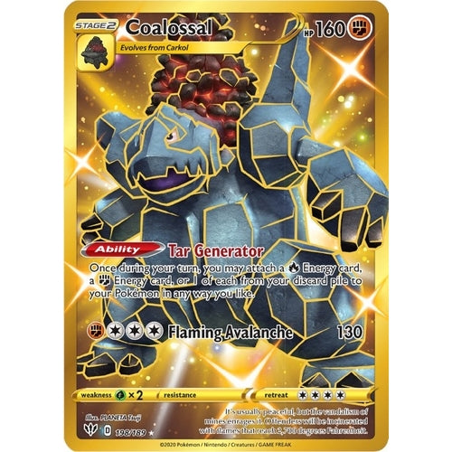 Coalossal (Secret) (198/189) (SWSH03: Darkness Ablaze) - PokéBox Australia
