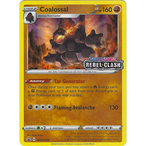Coalossal - SWSH024 (Prerelease) (SWSH024) (SWSH: Sword & Shield Promo Cards) - PokéBox Australia