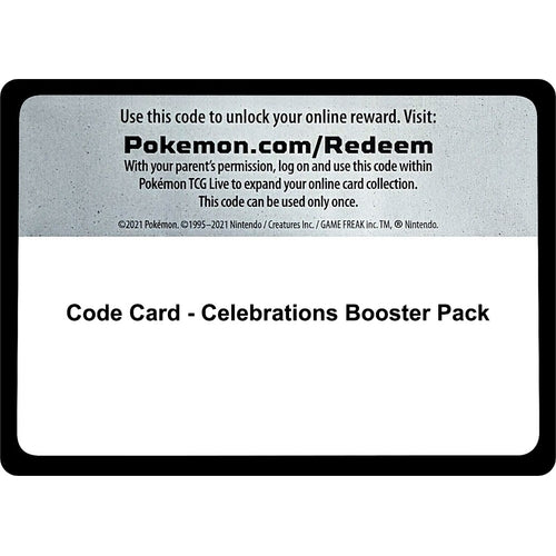 Code Card - Celebrations Booster Pack (Celebrations) - PokéBox Australia