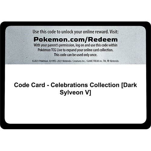 Code Card - Celebrations Collection [Dark Sylveon V] (Celebrations) - PokéBox Australia