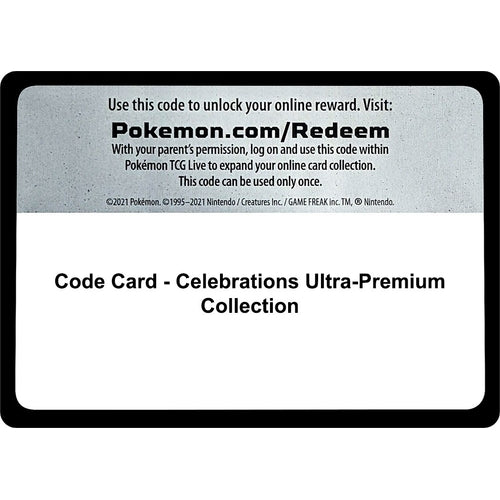 Code Card - Celebrations Ultra - Premium Collection (Celebrations) - PokéBox Australia