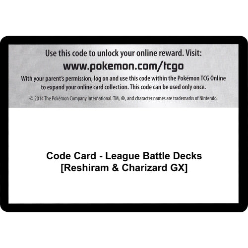Code Card - League Battle Decks [Reshiram & Charizard GX] (Miscellaneous Cards & Products) - PokéBox Australia
