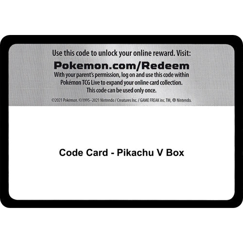 Code Card - Pikachu V Box (Miscellaneous Cards & Products) - PokéBox Australia