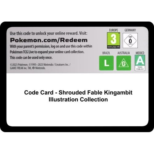 Code Card - Shrouded Fable Kingambit Illustration Collection [SV: Shrouded Fable] - PokéBox Australia