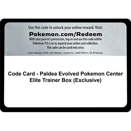 Code Card [SV02: Paldea Evolved] - PokéBox Australia