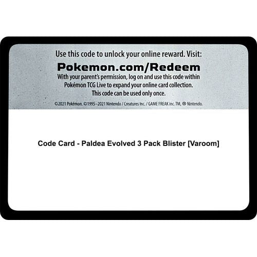 Code Card [SV02: Paldea Evolved] - PokéBox Australia