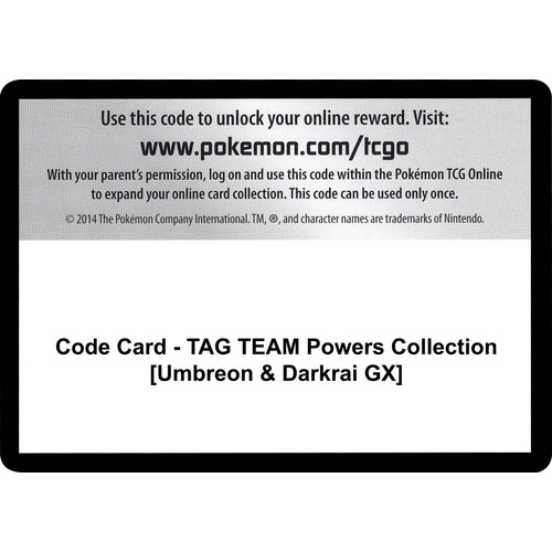 Code Card - TAG TEAM Powers Collection [Umbreon & Darkrai GX] (Miscellaneous Cards & Products) - PokéBox Australia
