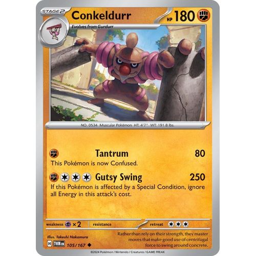 Conkeldurr (105/167) [SV06: Twilight Masquerade] - PokéBox Australia