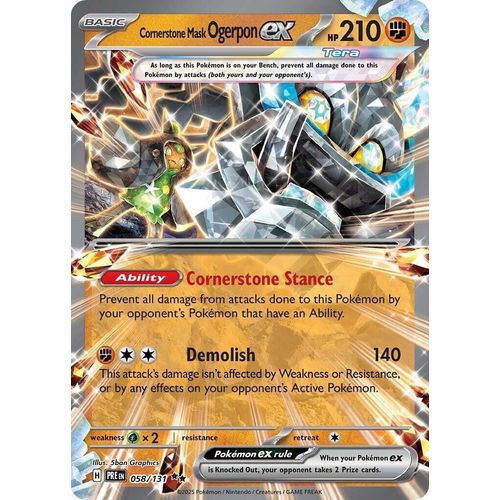 Cornerstone Mask Ogerpon ex (058/131) [SV: Prismatic Evolutions] - PokéBox Australia