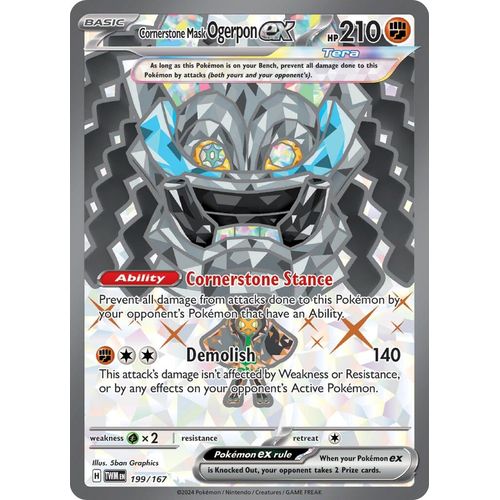 Cornerstone Mask Ogerpon ex (199/167) [SV06: Twilight Masquerade] - PokéBox Australia