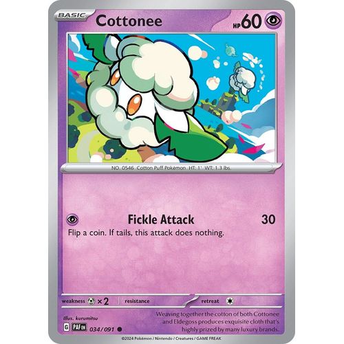 Cottonee (034/091) [SV: Paldean Fates] - PokéBox Australia