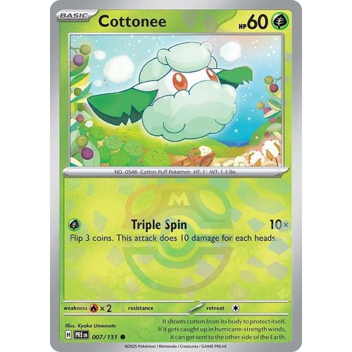 Cottonee (Master Ball Pattern) (007/131) [SV: Prismatic Evolutions] - PokéBox Australia
