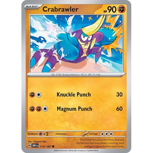 Crabrawler (114/197) [SV03: Obsidian Flames] - PokéBox Australia