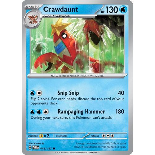 Crawdaunt (048/167) [SV06: Twilight Masquerade] - PokéBox Australia