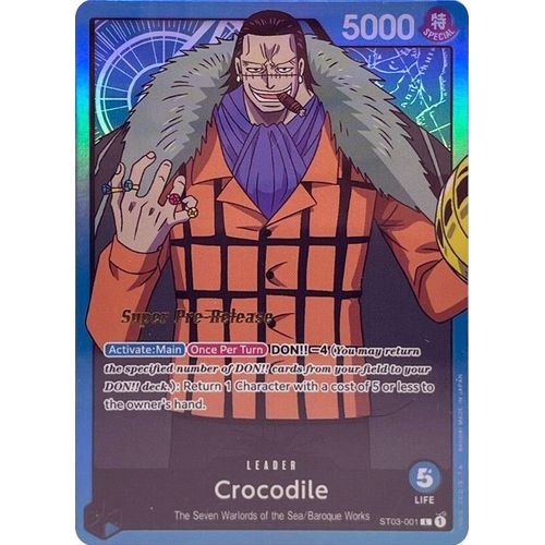 Crocodile (001) (ST03 - 001) [Super Pre - Release Starter Deck 3: The Seven Warlords of the Sea] - PokéBox Australia