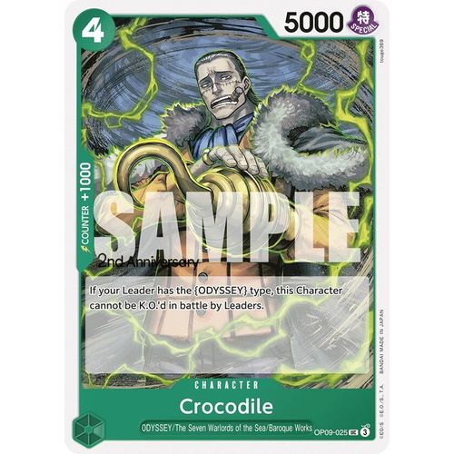 Crocodile (025) (OP09 - 025) [Emperors in the New World: 2nd Anniversary Tournament Cards] - PokéBox Australia