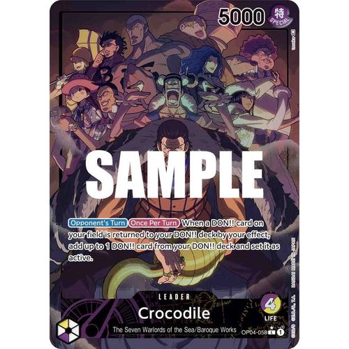 Crocodile (058) (Alternate Art) (OP04 - 058) [Kingdoms of Intrigue] - PokéBox Australia