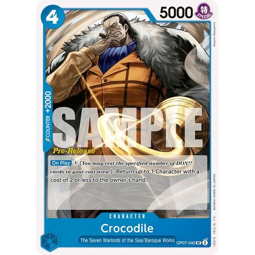 Crocodile (OP07 - 040) [500 Years in the Future Pre - Release Cards] - PokéBox Australia